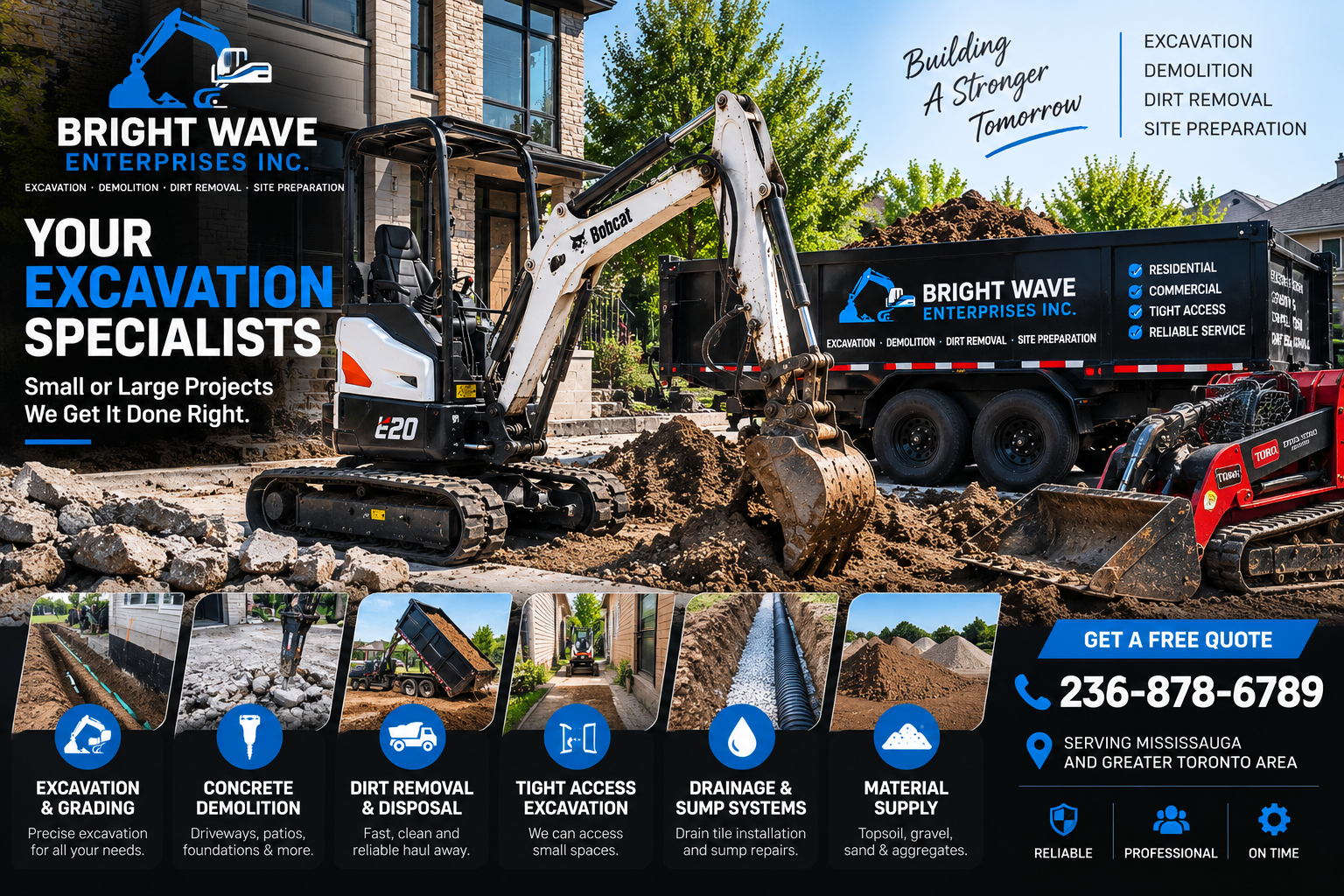Bright Wave Enterprises excavation and site preparation work