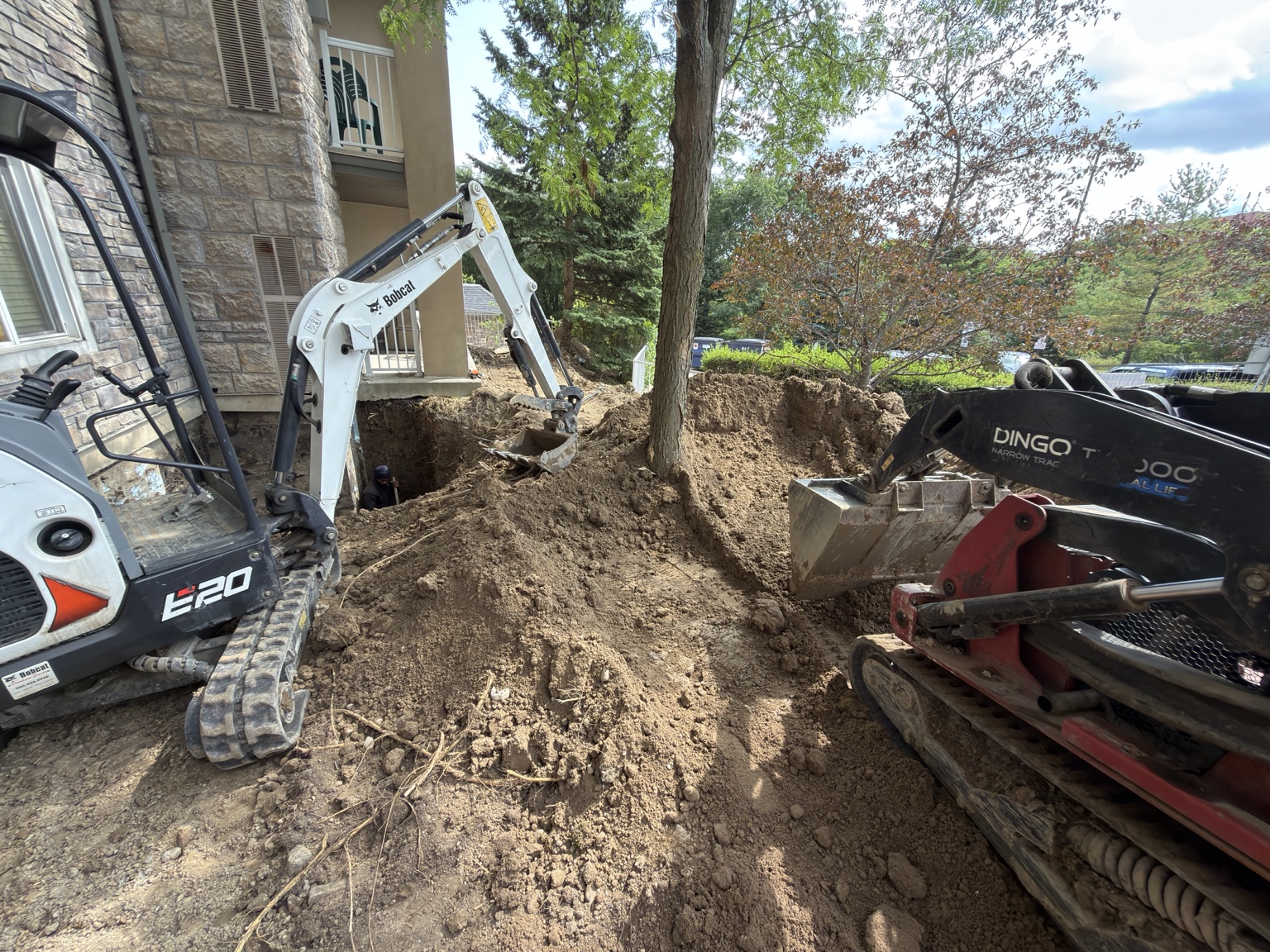 Grading dirt removal and tight access excavation services